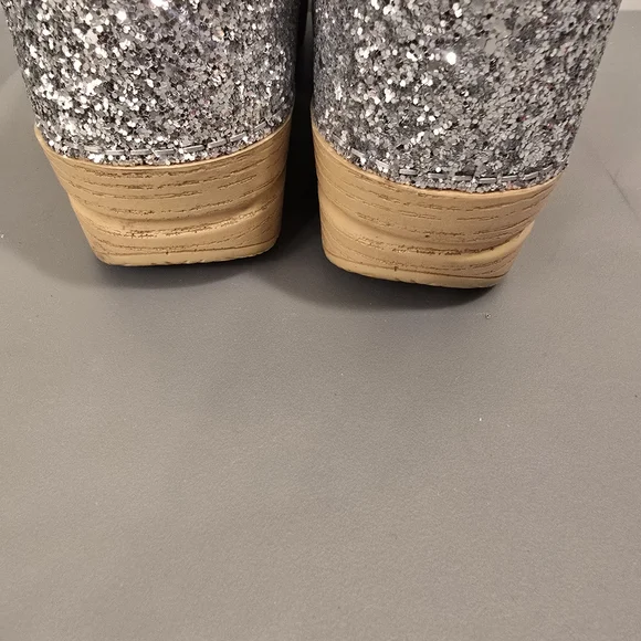 Dansko Silver Glitter Slip-On Clogs for Women - Picture 3 of 4